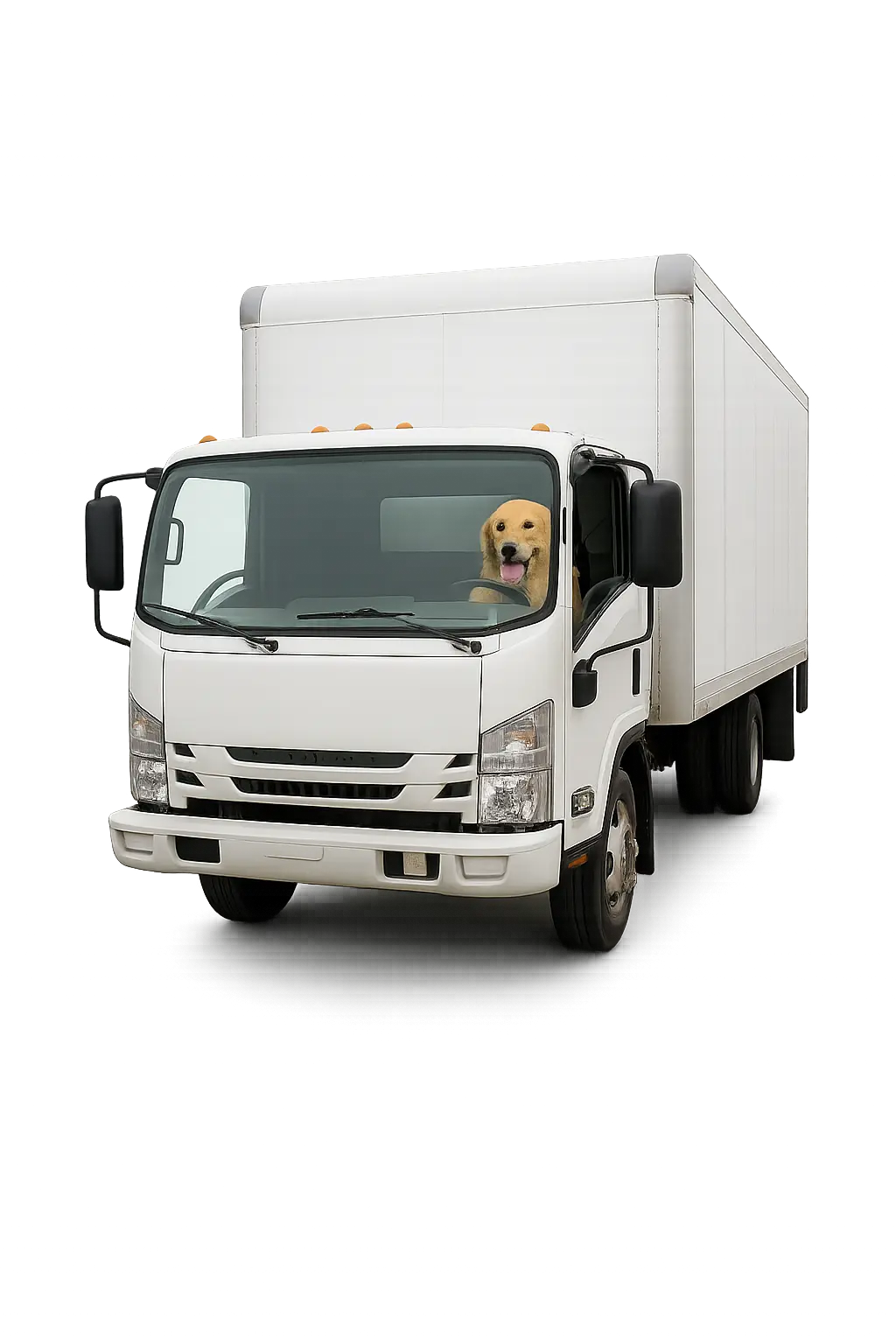Dog Driving a delivery Truck